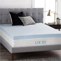 LUCID 4" Gel Memory Foam Topper | Full