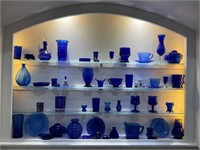 A Collection of Cobalt Blue Glass-wares