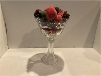 A Clear Glass Fruit Compote