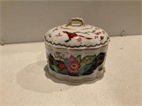 A Portuguese Porcelain Tobacco Box and Cover