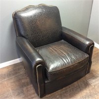SOUTHERN FURNITURE CO. LEATHER ARM CHAIR