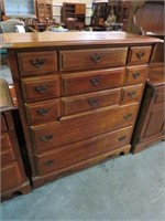 ANTIQUE SOLID WOOD 7 DRAWER HIGHBOY CHEST