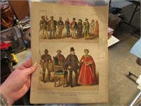 GROUP LOT-- ANTIQUE LITHOGRAPHS FROM OLD BOOKS
