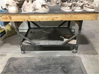 5' x 4' Rolling Cart w/ Wood Top