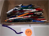 HUGE LOT OF ADVERTISING PENS AND PENCILS