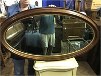 Oval Walnut Mirror