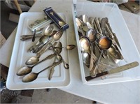 Quantity Silver Plate & Collector Spoons