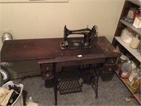 Antique singer treadle sewing machine
