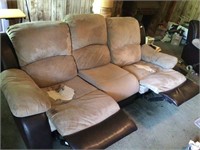 Double reclining couch. Needs a cover. Works