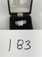 Sterling silver and CZ ring