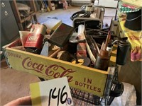 Coca Cola crate and contents