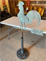 Rooster weather vane w/base