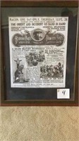 Macon MO Buffalo Bill Wild West Show framed bill