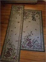 64"x47" area rug and matching 89" x 23 runner