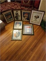 Antique sheet music framed collection