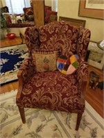 Wingback Chair with pillows