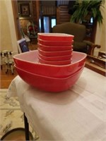 Rectangle salad bowl set