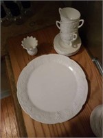 Large serving platter with cups and saucers