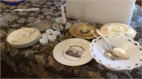 1933 Worlds Fair ash tray, 5 salt dishes