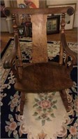 Antique wooden rocking chair