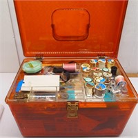 Vintage Sewing Box/Packed Full