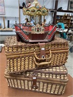 Two Picnic Baskets and Christmas Carousel