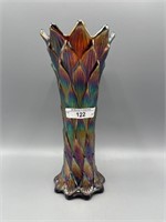 Dugan 8.5" purple Lined Lattice vase