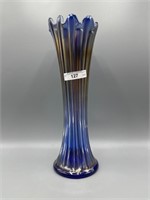 Nwood 10.5" blue Thin Rib vase