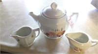 PORCELIER  - MATCHING CREAMER, WHITE W/ FIREPLACE