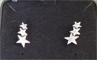 Triple Star Diamond earrings