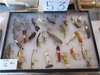 Case With Wooden Fishing Lures