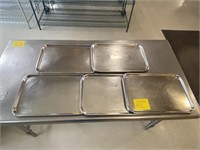 5- Stainless Steel Serving Trays