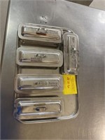 1- Stainless Steel Tray w/ 5- Small Stainless