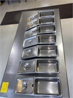 7- Stainless Steel Warmer Pans w/ Lids