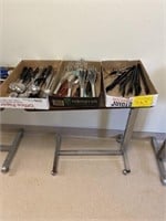 Rolling Cart w/ Assortment of Tongs, Wisks,