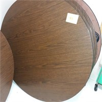 (4) 4' round wood tables