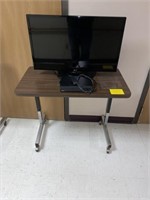 Rolling Cart w/ LG TV and Sanyo DVD Player