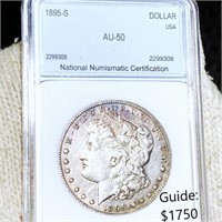 1895-S Morgan Silver Dollar NNC - AU50