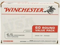 60 Rounds Of Winchester 6.5 Creedmoor Ammo