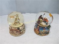 2pc Music Box Snow Globe Nativity Collectibles