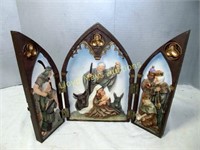 Arched Door Folding Nativity Display
