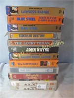 11pc John Wayne VHS Movie Collection - The Duke!