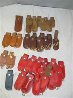 36pc Leather Key Fob Snap Pouches - NOS