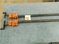 (2) 34" Pipe Clamps