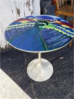 painted out door table