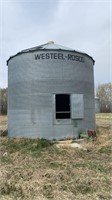 Westeel Rosco 1906 round steel grain dryer bin