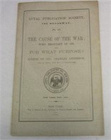 1863 "Cause of War" Publication