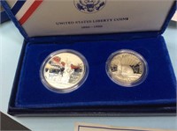 1886-1886 liberty coin set in original box per