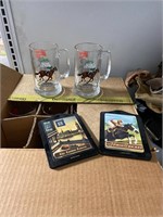 Set of 12 mugs & 2 coasters