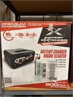 Battery charger engine starter